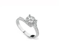 Anneau CikOrefice Gioielli Femme Kate 07 in Or blanc Diamante 0.17 Ct ANGLARE/1 - ANGLARE/1